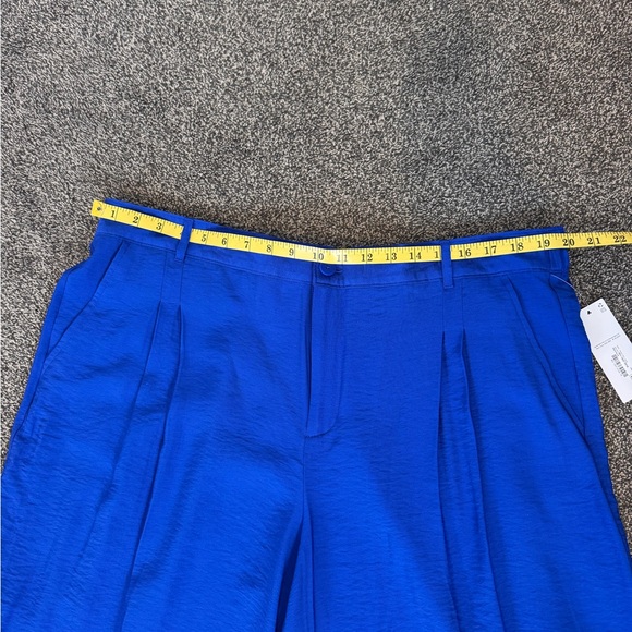 Liz Claiborne Royal Blue Wide Leg Pants, Plus Size 18 Zipper Elastic Waist NWTS - Picture 8 of 12